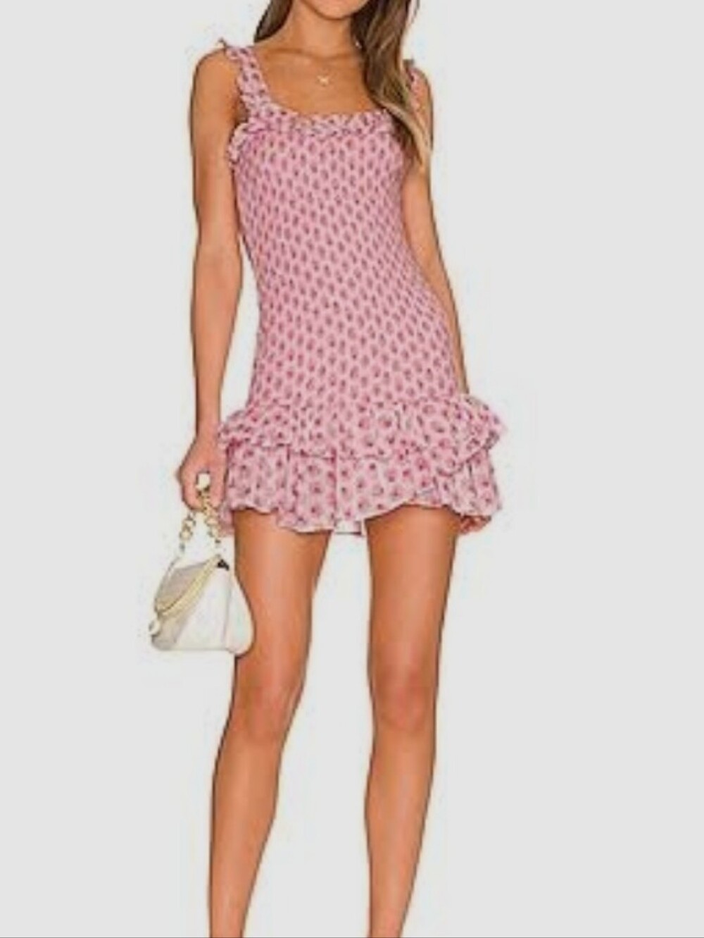 Love Shack Fancy Breyer Smocked Bodice Mini Dress In Pink Divine